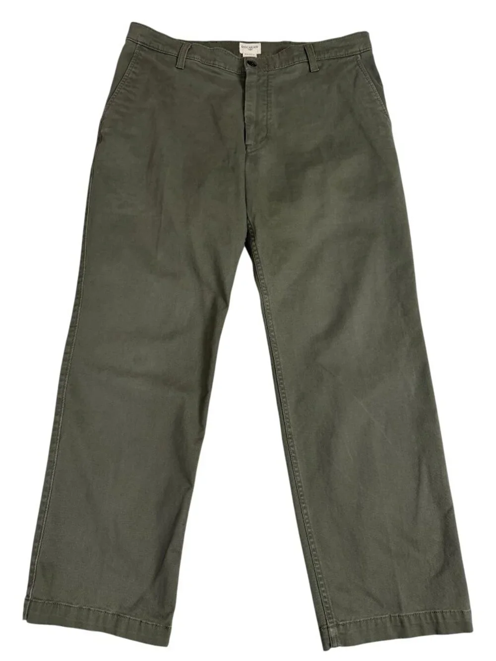 Dockers Straight Fit Olive Green Stretch Chino Pants 35x28.5
